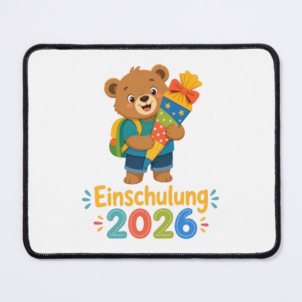 Item preview, Cute Bear First Day of School Einschulung 2026 Illustration designed and sold by RGShirtWorks.