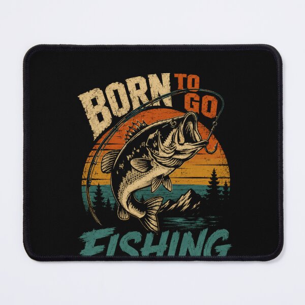 Item preview, Born To Go Fishing Forced To Go Angler Fisherman Outdoorsman designed and sold by SkeletonsDanger.