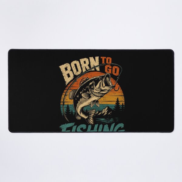 Item preview, Born To Go Fishing Forced To Go Angler Fisherman Outdoorsman designed and sold by SkeletonsDanger.