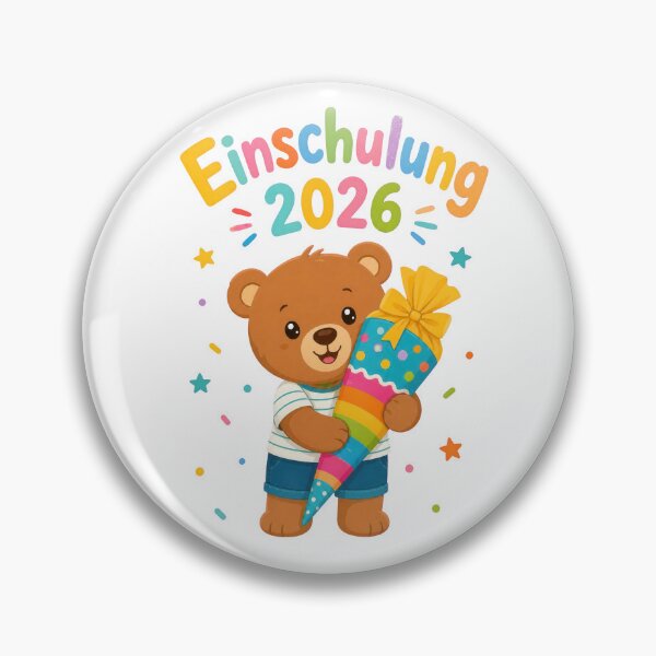 Item preview, Cute Cartoon Teddy Bear with School Cone for Einschulung 2026 designed and sold by RGShirtWorks.