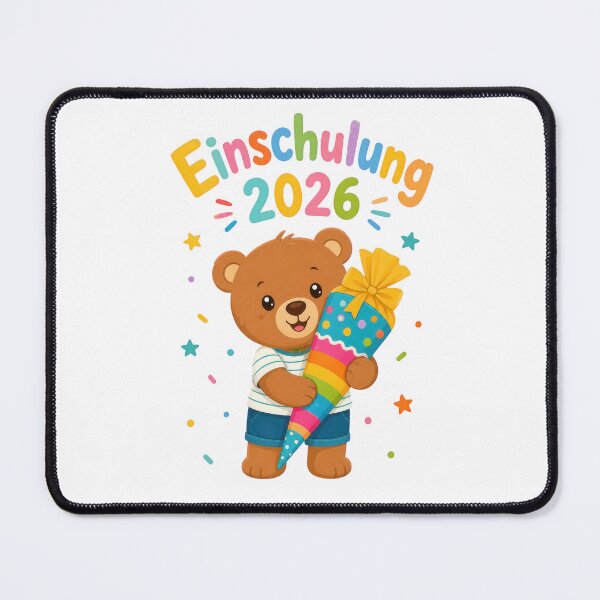 Item preview, Cute Cartoon Teddy Bear with School Cone for Einschulung 2026 designed and sold by RGShirtWorks.