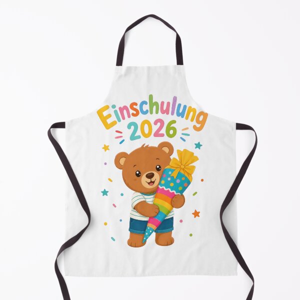 Item preview, Cute Cartoon Teddy Bear with School Cone for Einschulung 2026 designed and sold by RGShirtWorks.