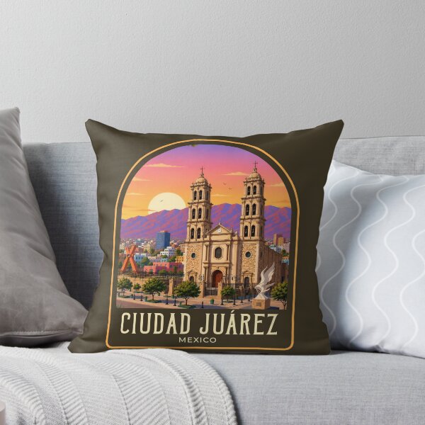 Item preview, Ciudad Juárez Vintage Travel Illustration designed and sold by HomeLivingCo.