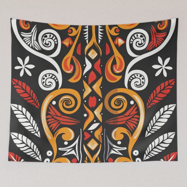 Aperçu de l'œuvre Nouvelle-Zélande Maori Paua Pattern Koru Design 933 créée et vendue par GrinGalore.