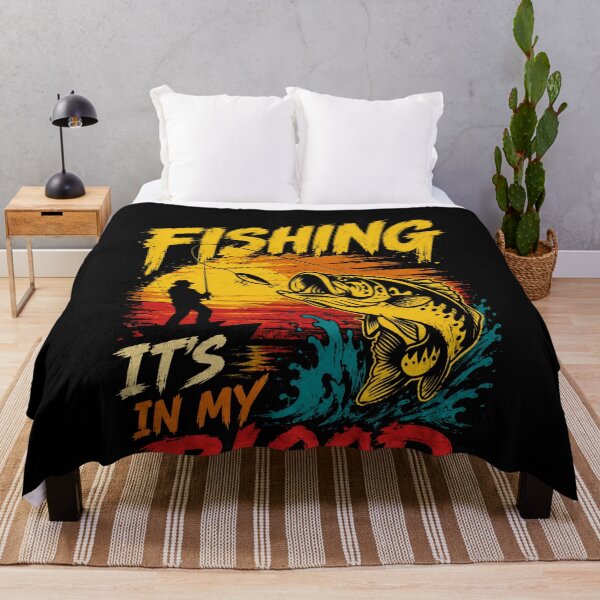 Item preview, Fishing Its In My Blood Fisherman Angler Hobby Outdoors designed and sold by SkeletonsDanger.