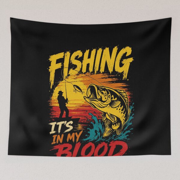 Item preview, Fishing Its In My Blood Fisherman Angler Hobby Outdoors designed and sold by SkeletonsDanger.