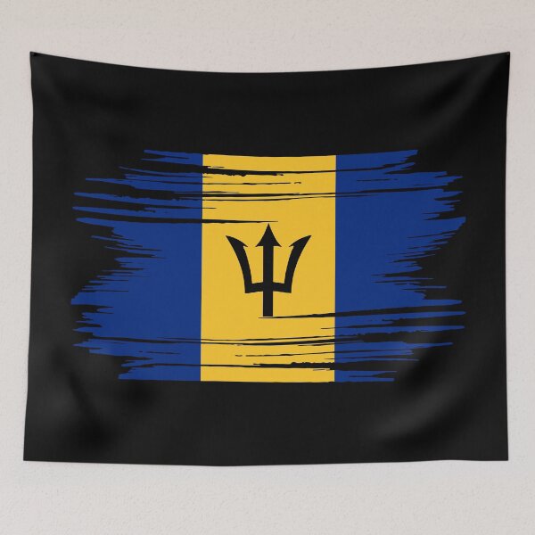 Item preview, Distressed Barbados Flag BB designed and sold by shitpostee.
