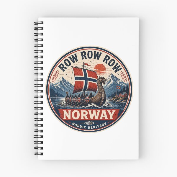 Item preview, Row Row Row Norway Viking Dragon Shield Nordic Heritage Sticker Celtic Knotwork designed and sold by GibasVisuals.