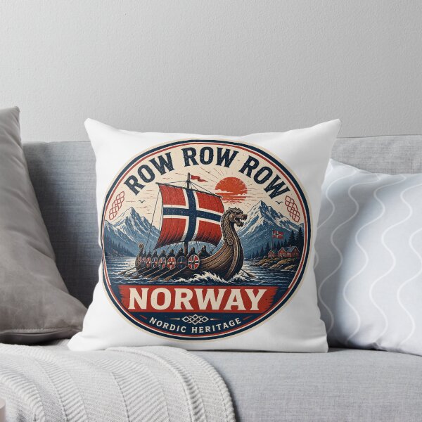 Item preview, Row Row Row Norway Viking Dragon Shield Nordic Heritage Sticker Celtic Knotwork designed and sold by GibasVisuals.