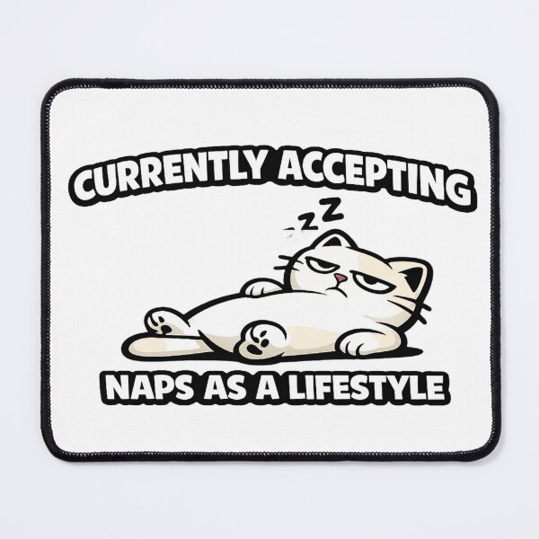 Item preview, Funny Cat Nap Sticker | Currently Accepting Naps As A Lifestyle designed and sold by Moonveil_Studio.