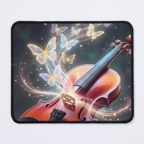 Item preview, Magical Violin & Butterflies – Melody of Imagination designed and sold by Art-Arcade6.