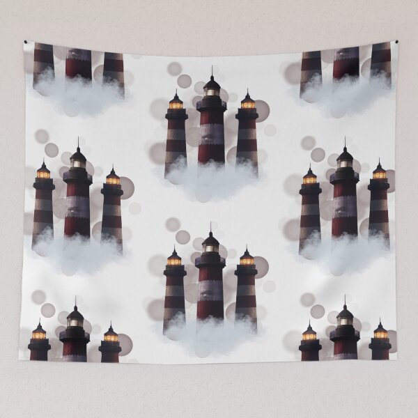 Item preview, Stormy Lighthouse Ocean Landscape Art designed and sold by iamKRUK.