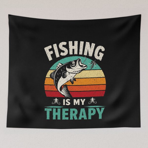 Item preview, Fishing Is My Therapy Angler Fisherman Hobby designed and sold by SkeletonsDanger.
