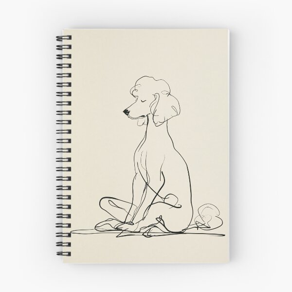 Item preview, Poodle in yoga posture in Minimalist Line Art designed and sold by lautir.