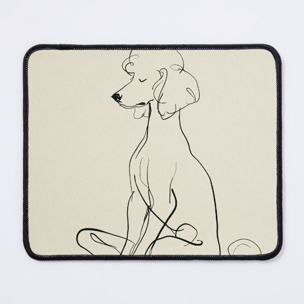 Item preview, Poodle in yoga posture in Minimalist Line Art designed and sold by lautir.