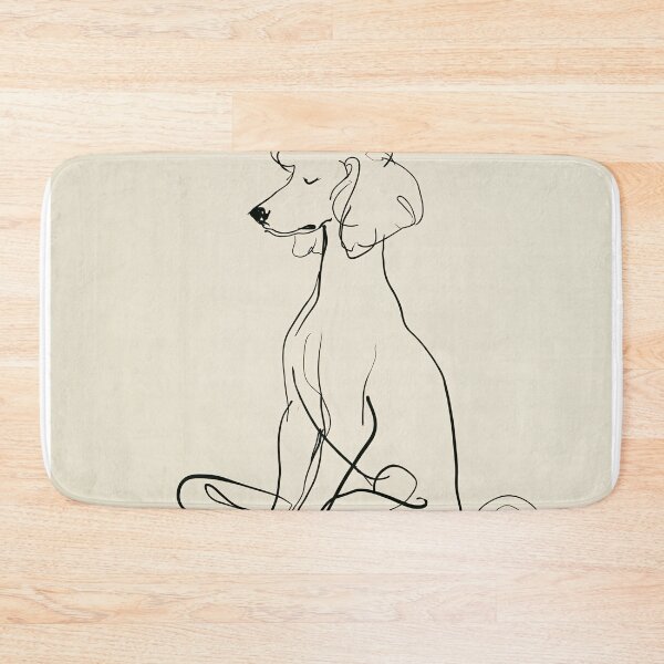 Item preview, Poodle in yoga posture in Minimalist Line Art designed and sold by lautir.