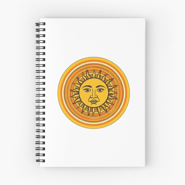 Item preview, Vintage 70s Retro Celestial Sun Face Mandala Art designed and sold by ByKayaPrints.