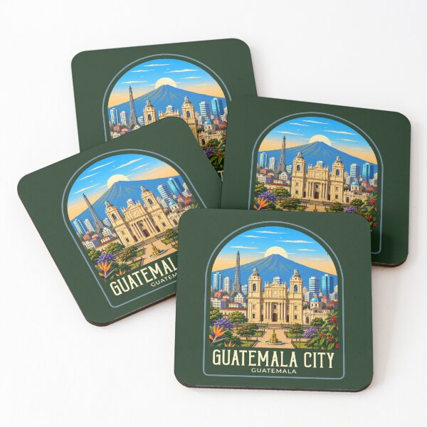 Item preview, Guatemala City Vintage Travel Illustration designed and sold by HomeLivingCo.