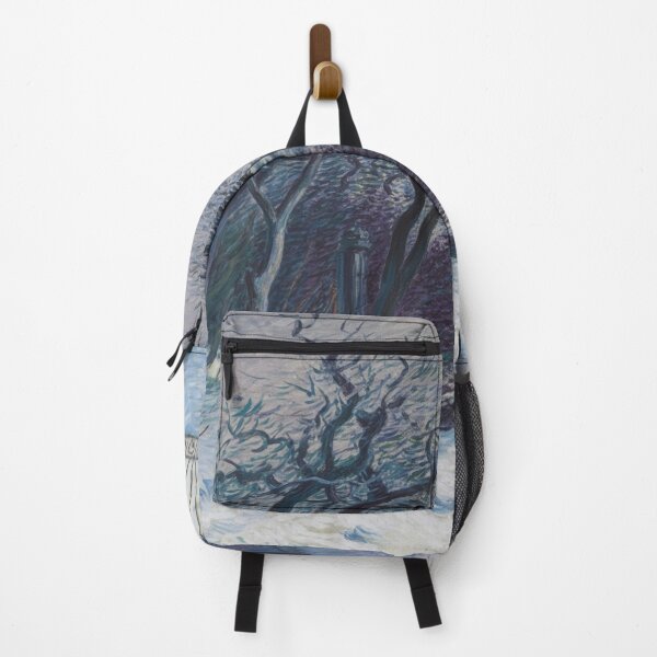 Item preview, Dark Academia Winter Landscape Wall Art | Monet Inspired Moody Snow Impressionist Painting designed and sold by Tamas Das.