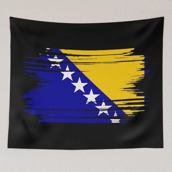 Item preview, Distressed Bosnia And Herzegovina Flag BA designed and sold by shitpostee.