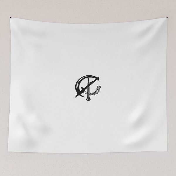 Item preview, Dystopian Sickle, Sword & Laurel Emblem | Minimalist Black and White Symbolic Vector Logo designed and sold by Artisan Finds Online.