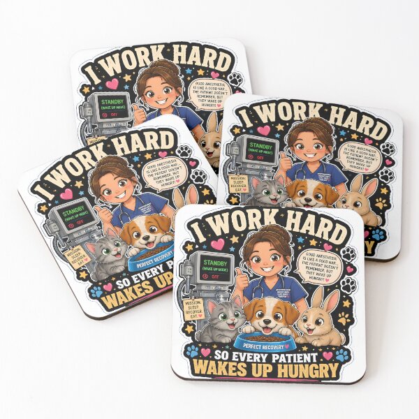 Item preview, I Work Hard So Every Patient Wakes Up Hungry – Funny Veterinary Anesthesia Gift designed and sold by Bettybee00.