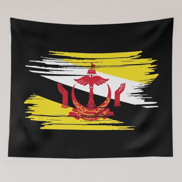 Item preview, Distressed Brunei Flag BN designed and sold by shitpostee.