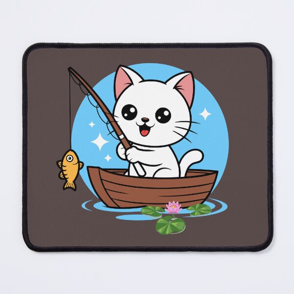 Item preview, Cute Kitty fishing designed and sold by Hope-it-fits.