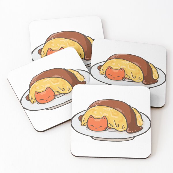 Item preview, Cute Kawaii Japanese Omurice Cat designed and sold by Sleepy-Town.