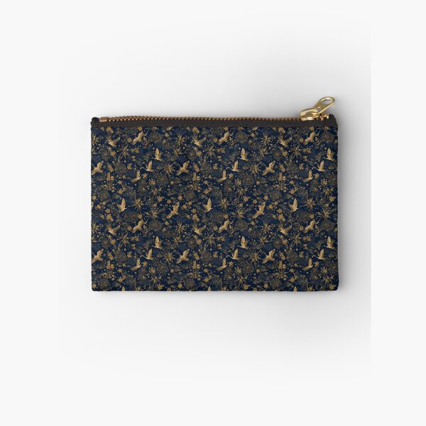 Item preview, Japanese Gold Crane Floral Pattern designed and sold by PatternFranzy.