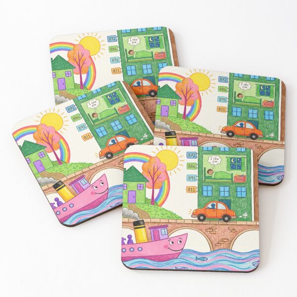 Item preview, Whimsical Crayon Town and Steamship designed and sold by CosmicKabuki.