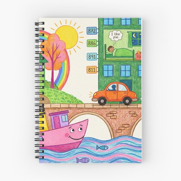 Item preview, Whimsical Crayon Town and Steamship designed and sold by CosmicKabuki.