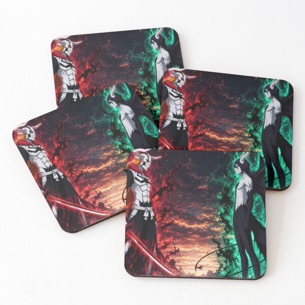Item preview, Hollow Warrior vs Winged Demon Epic Anime Battle Red Green Aura Art designed and sold by MugenAnime.