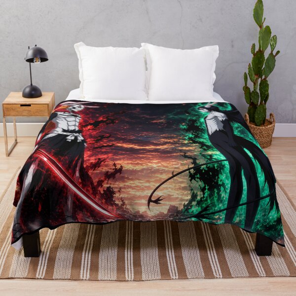 Item preview, Hollow Warrior vs Winged Demon Epic Anime Battle Red Green Aura Art designed and sold by MugenAnime.