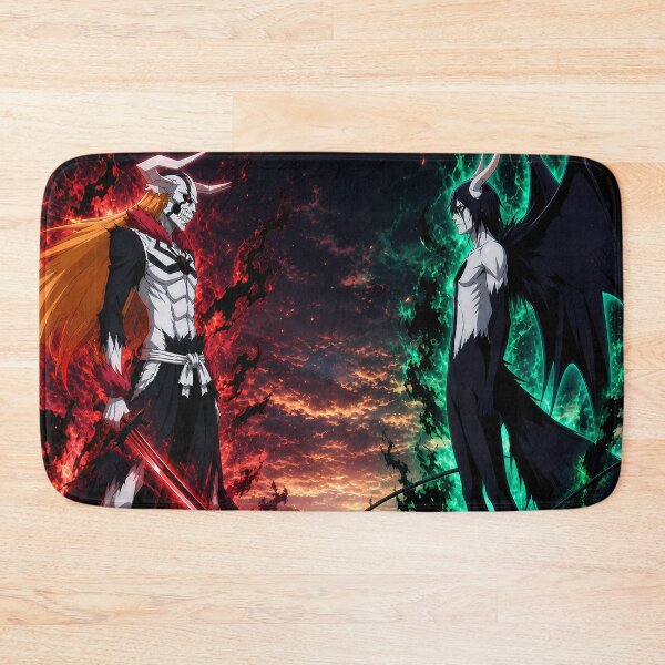 Item preview, Hollow Warrior vs Winged Demon Epic Anime Battle Red Green Aura Art designed and sold by MugenAnime.