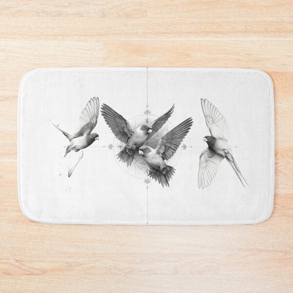 Item preview, A pair of Lovebirds in mid-flight, Birds in Motion designed and sold by CDC40.