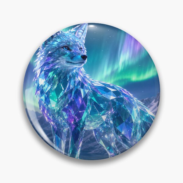 Item preview, Crystal Fox Beneath the Northern Lights designed and sold by DrizzyV.