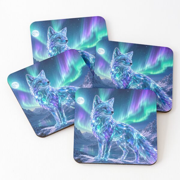 Item preview, Crystal Fox Beneath the Northern Lights designed and sold by DrizzyV.
