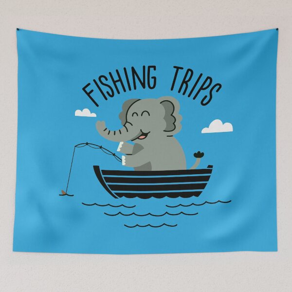 Item preview, Elephant Fishing Trips designed and sold by RetroChunky®.