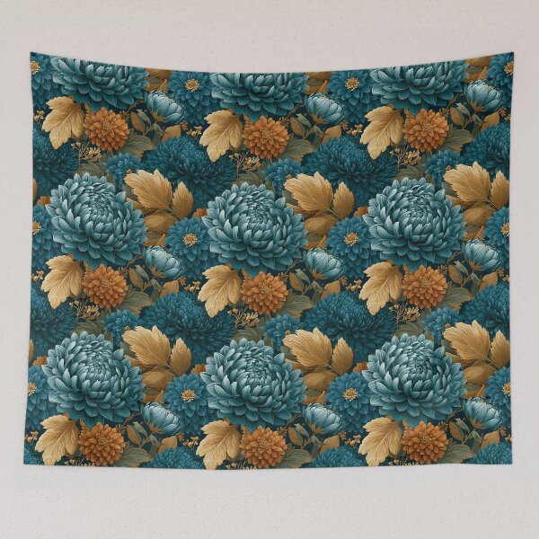 Item preview, Fragrant Chrysanthemum Print  - Botanical Garden Pattern  - Anniversary Gifts For Husband designed and sold by RoyalStarsPatts.