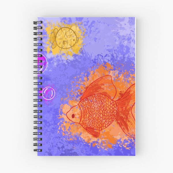 Item preview, Abstract Watercolor Goldfish and Pufferfish designed and sold by StudioGothics.