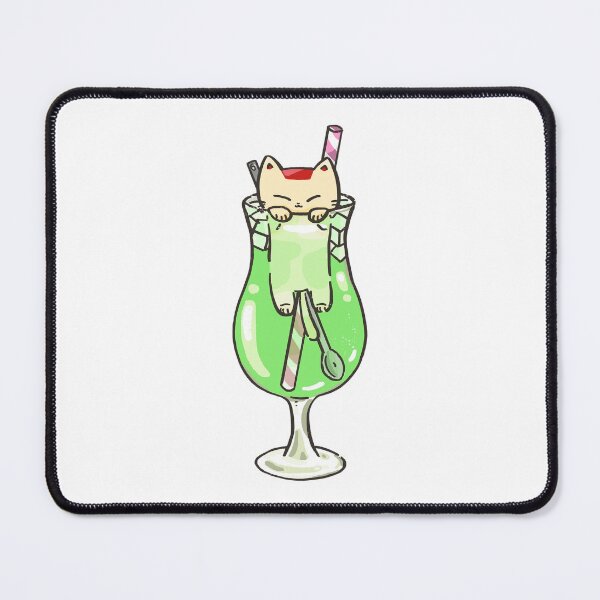 Item preview, Cute Kawaii Green Cocktail Cat Drink designed and sold by Sleepy-Town.