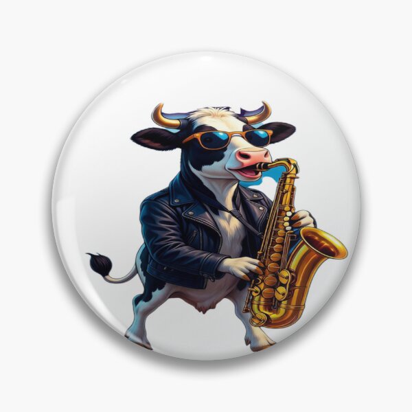Artikelvorschau, Cool Jazz Cow Playing Saxophone T-Shirt | Funny Musical Cow Graphic | Animal Music Lover Gift | Cute Saxophone Cow Illustration | Jazz Band Art Print entworfen und verkauft von Sushikidsntod.