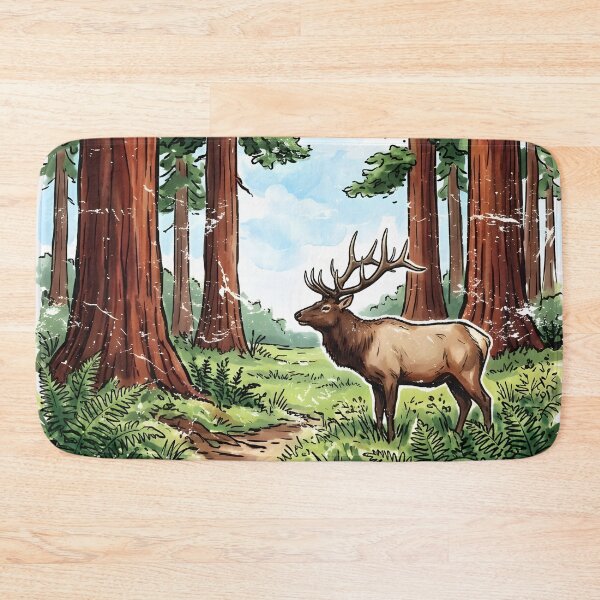 Item preview, Redwood National Park California Cute Wildlife Landscape  designed and sold by HowToCanadian.