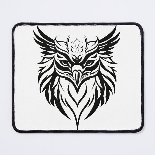 Item preview, Tribal Griffon Head Emblem | Black and White Mythical Beast Vector Design designed and sold by Artisan Finds Online.