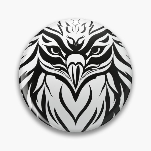 Item preview, Tribal Griffon Head Emblem | Black and White Mythical Beast Vector Design designed and sold by Artisan Finds Online.