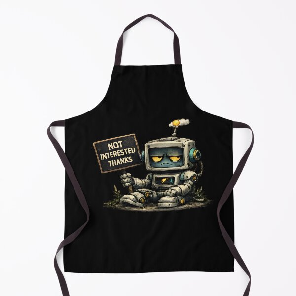 Item preview, Not Interested Funny Grumpy Robot designed and sold by RustyBot.