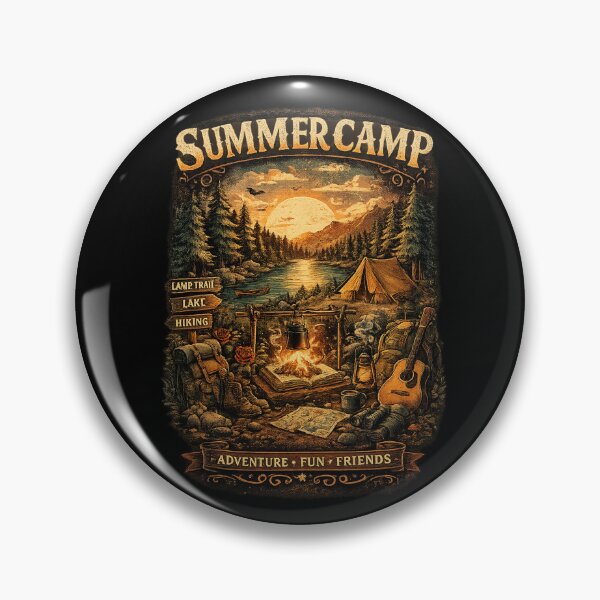Item preview, Summer Camp T-Shirt – Vintage Camping Design, Retro Outdoor Adventure Tee, Lake Campfire Hiking Nature Shirt designed and sold by Artimax-Studio.