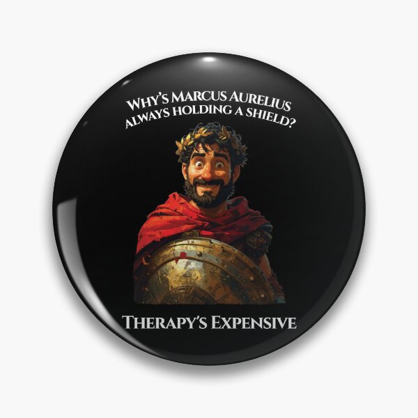 Item preview, Why’s Marcus Aurelius always holding a shield? | Stoic Core Humorous Philosophy Design - White Version designed and sold by Stoic Core.
