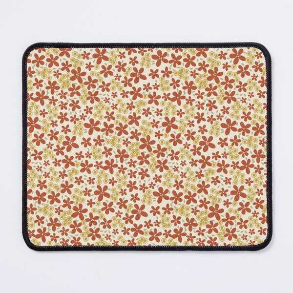 Item preview, Ditsy Daisy Pattern in Cream, Rust and Mustard | 70s Retro Floral designed and sold by MizzleInk.